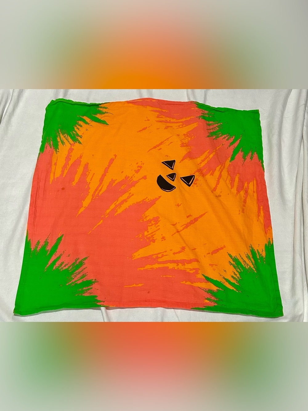 Lush Cosmetics Pumpkin Knot Wrap Bandana Scarf Organic Cotton Halloween